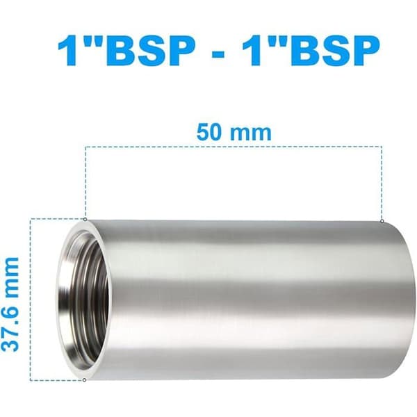 2 stk. 50 mm 1\" indvendig x 1\" indvendig BSP nippel støbt rør 304 rustfrit stål rørfittings