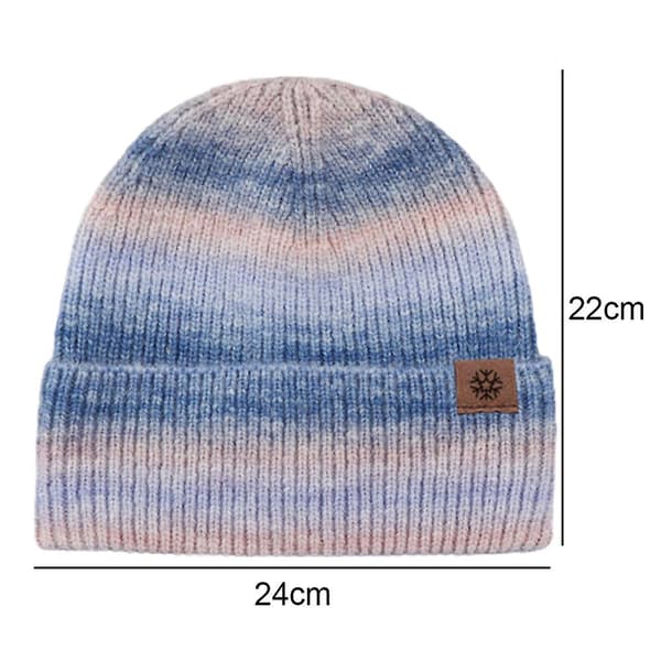 Hat til kvinder og mænd - Vinterhat til kvinder - Cuffed Beanies - Hue - Varm - Hatte - Roselilla Blue pink