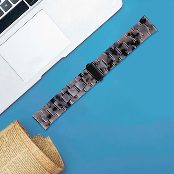 Ersättningsarmband för Garmin Vivoactive 4, 22 mm vattentätt klockarmband i harts - Bläckgrå Grey Style U Garmin Vivoactive 4