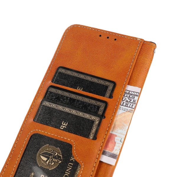 KHAZNEH til Nokia C32 lædertelefontaske med stativ, tegnebogsknap, magnetisk telefoncover