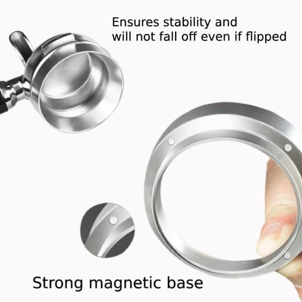 51 mm Doserings Tratt för Barista, Hem, Café (silver) Silver