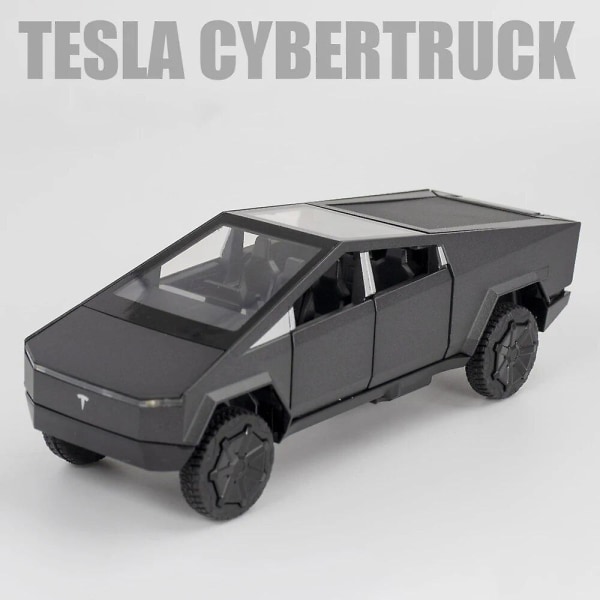 1:32 Tesla Model X Model 3 Model S Model Y Legering Bilmodell Diecasts Leksaksbil Ljud Och Ljus Barnleksaker För Barnpresenter Pojk Leksak Cybertruck Gray