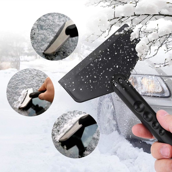 Isskrape for biler, rustfritt stål isskuffe Vinterbil Mini snøryddingsassistent Rengjøring av bilfrontrute og vinduer