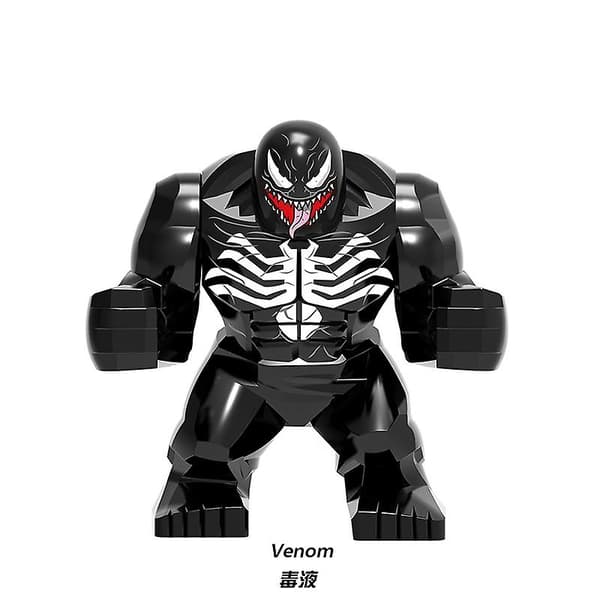 6 kpl Venom-suuria minihahmoja rakennuspalikkaleluja, toimintahahmoja