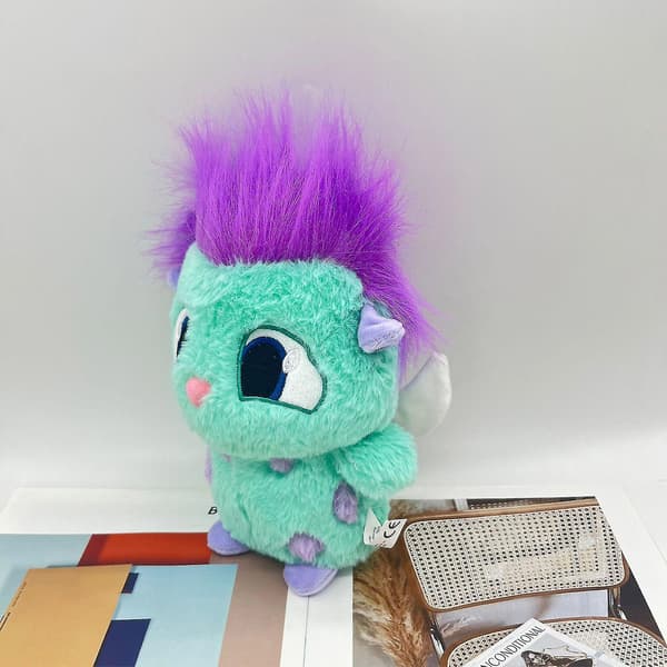 Søt Bibble utstoppet åndedyr leketøy samleobjekt Kawaii plysjdukke unik gave til gutter og jenter Bibble Blue