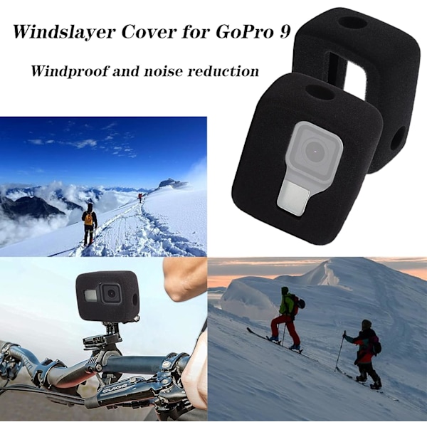 Tuulisuoja GoPro Hero 9 Hero 10 Hero 11 Black -kotelokehykselle Videon vaahtomuovinen tuulisuojan lisävaruste