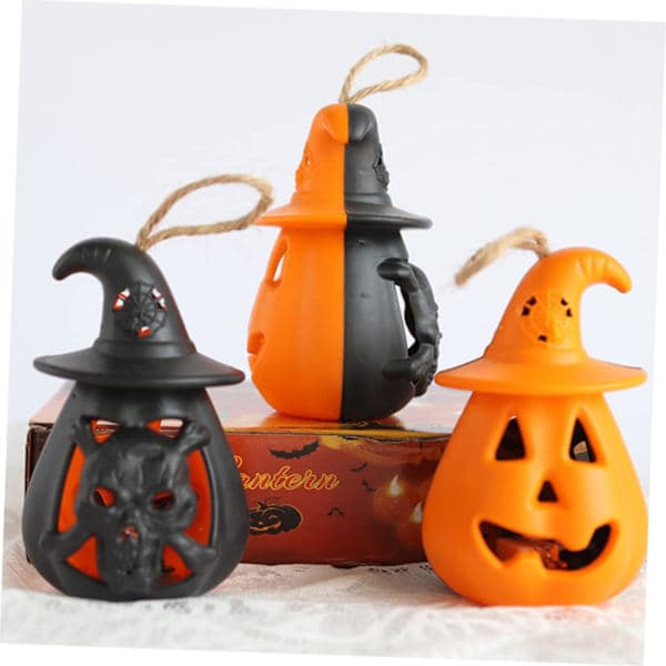 A-2 stk. Halloween Lantern Gresskar Nattlys Halloween Dekor