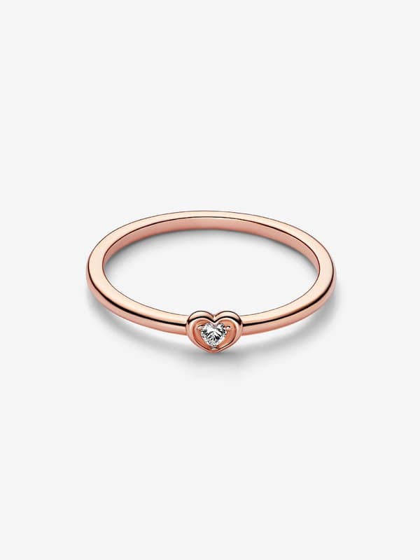 Pandora - Radiant Heart -sormus - 14k ruusukullattu Circumference: 52mm