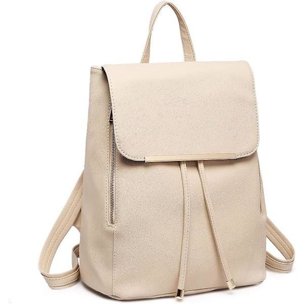 Kvinners Ryggsekker Casual Daypacks Medium Med Snøring Pu Lær Lett big white
