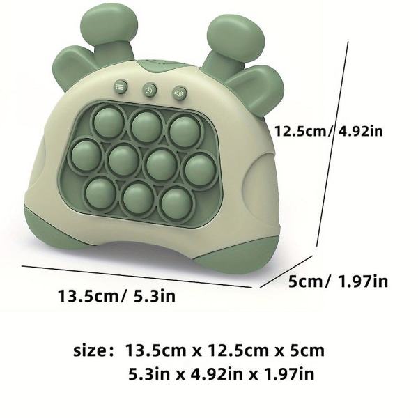 Snabb tryck bubbla spelkonsol Popit konsol pussel sensoriska fidgetleksaker barn gåva Green
