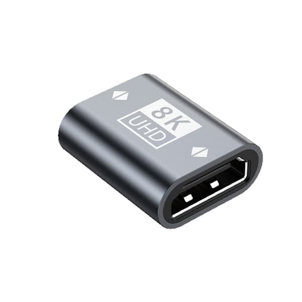 8K HDMI 2.1 hunn til hunn-adapter - HDMI-forlengerkobling grå grå Grey
