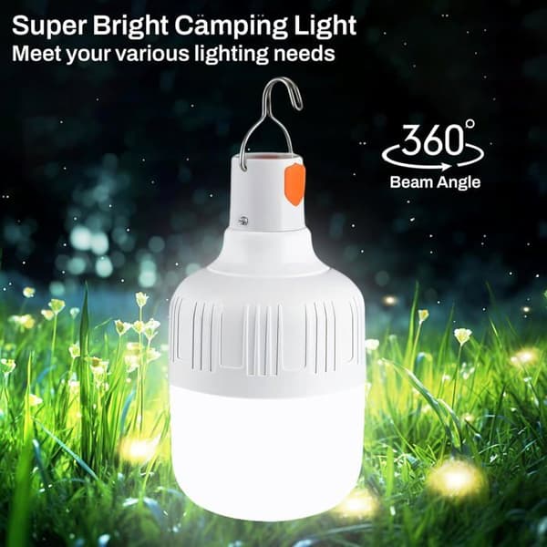 2 stk 40w LED campinglykter, USB oppladbare, 3 lysmoduser, bærbar utendørslykt for camping, fiske