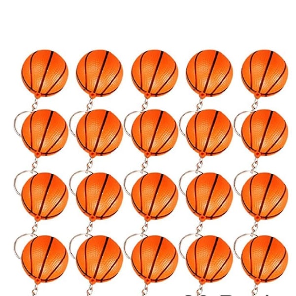 24-pack basket nyckelringar, mini basket stressboll nyckelringar, sport boll nyckelringar, skolbil