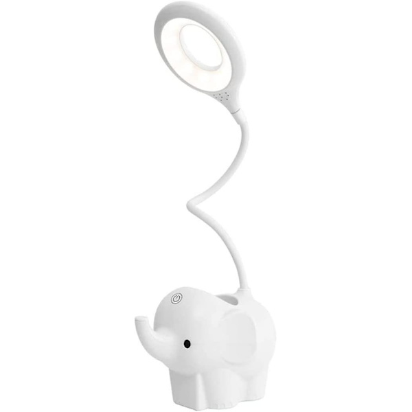 Skrivebordslampe, dimbar LED-bordlampe for barn, dimbar med 3 lysstyrkenivåer, øyebeskyttelse, berøringskontroll