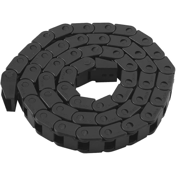 Kabelkæde 1010mm, 3d-printkabelkæde, til 3d-printer Cnc-routermaskine, sort Hy