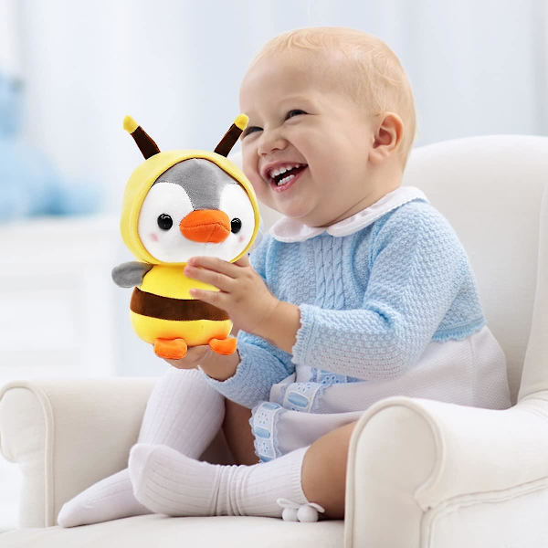 Pehmoinen mehiläislelu pehmoinen mehiläinen pehmoinen pingviini täytetty lelu pehmeä mehiläinen pingviini pehmo