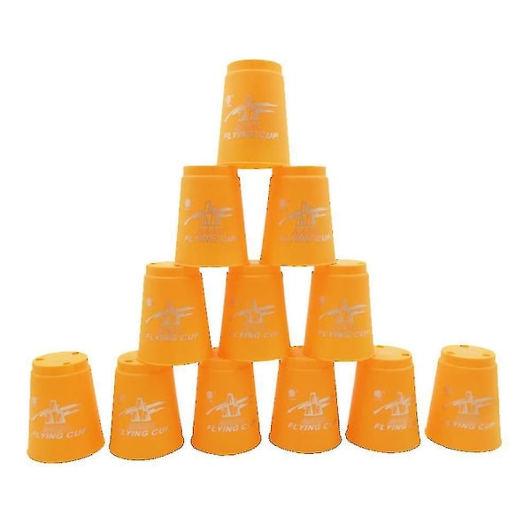 12 stk Speed ​​Cups Game Rapid Game Sport Flying Stacking Yellow