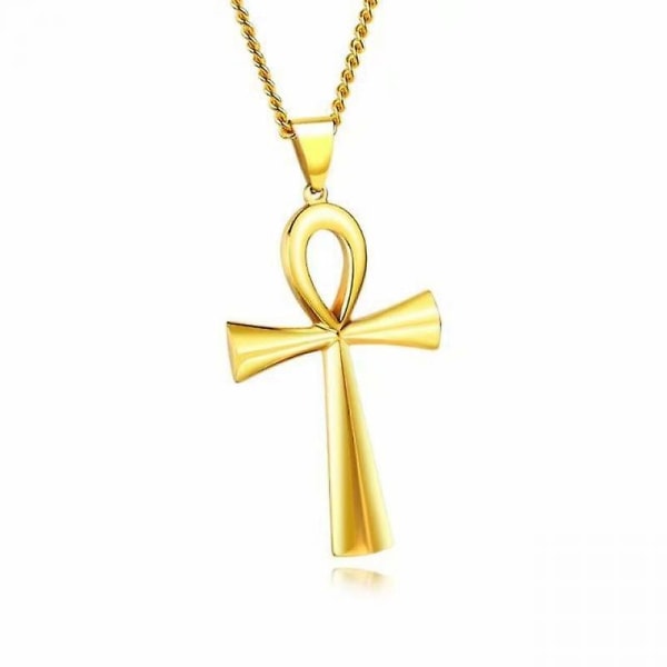 Ankh-kors Halskjede for Mann Kvinne Gamle Egypt Symbol for Liv og Evighet Amulet Bønn Smykker Ankh-anheng Halskjede Silver