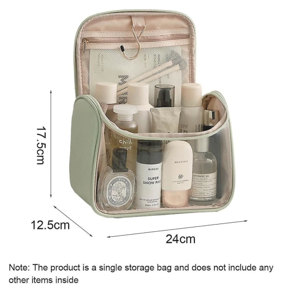 Läpinäkyvä koukkukosmetiikkalaukku, suurikapasiteettinen case, valmistettu PVC:stä
