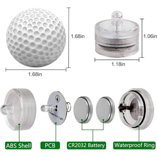 Nedsænkelige LED-lys, te-lys, mini nedsænkelige LED-lys, vandtætte undervands-LED-lys til bryllup, hjem, vase, festivaldekoration, 24 stk.