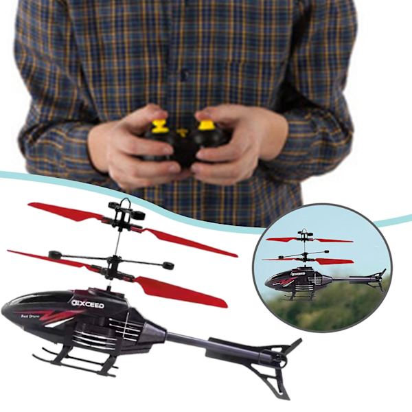 Höjdhållande RC-helikoptrar Induktionsflygplan Inomhusflygande leksaksmodell Leksak för födelsedagspresent Leksaker