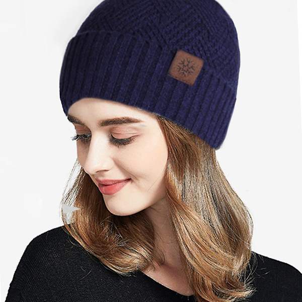 Hue til kvinder og mænd - Vinterhue til kvinder - Cuffed Beanies - Varm hue - Grå Tibetan