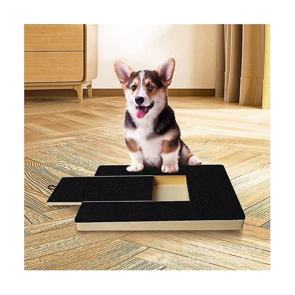Hundeklo med poteskrape - Filtrimmerbrett Trimming Scratcher Box Emery Sandpaper Filing Scratch