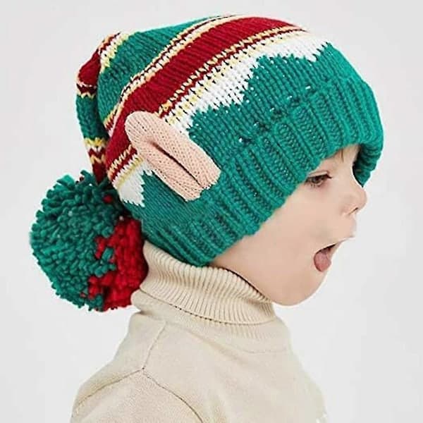 Stickad julmössa Pom Pom-mössa Julmössa Julfestmössa