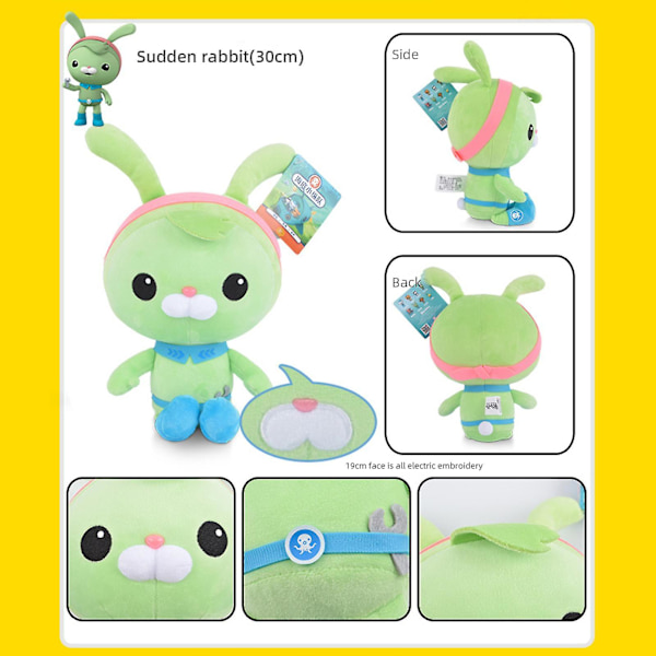 Octonauts Sjödjur Plyschdjur Barnacles Kwazii Peso Fylld Dock,presenter För Fans Barn Leksak-11.8tum Kb Brown