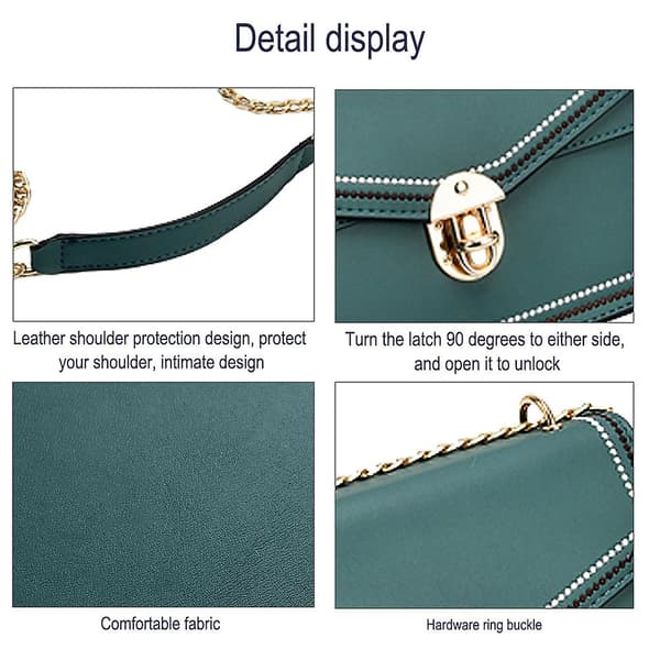 Crossbody skuldertaske til kvinder, håndtasker Dark green