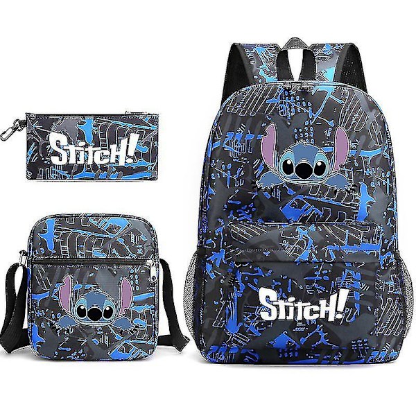 Lilo Stitch Ryggsekk Tredelt Sett Skolesekk Q Orchid 2
