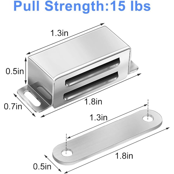 Magneettinen ovenpysäytin, vetoketju, vahva magneetti, kaapin salvat, magneettiset laitteet, ruostumaton teräs, kromattu oven suljin kylpyhuoneen liukuovelle, ikkunalle, kaapille S