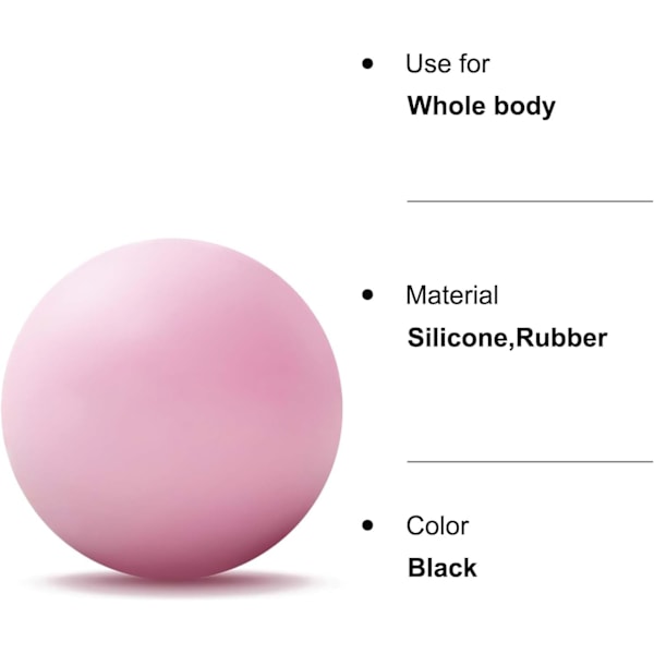 Massage Hockey Ball til Myofascial Afslapning, Fødder, Ryg, Trigger Point Terapikugle, Muskelknuder, Yoga Pink
