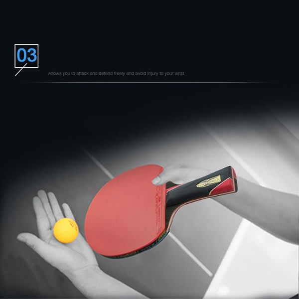 1 stk 5-stjerners ping pong padle bordtennisbat bordtennisracket for trening