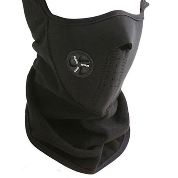 Neopren halvmaske - Sort Sort one size