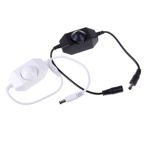1X Dimmer Lysstyrke Justerbar Kontrol til LED Strip Sort