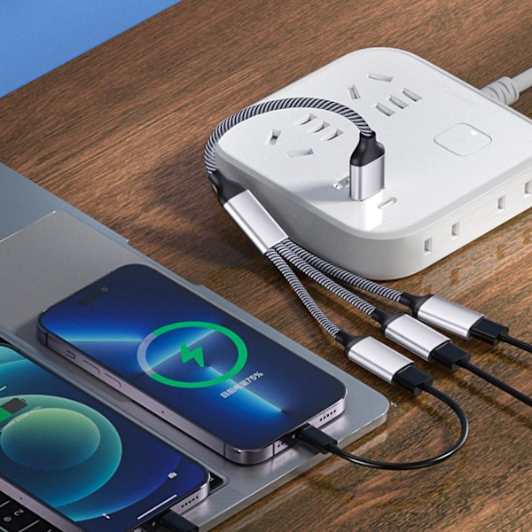 USB-C uros naar 3 USB-C naar vrouwelijke splitter voor Type C-telefoons, tablets, laptops