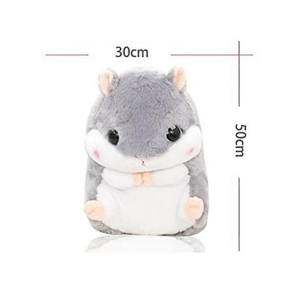 Søte plysjhamster utstoppede dyr leker med teppe gray