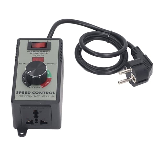 AC Motor Hastighetskontroller Elektrisk Vifte Variabel Hastighetskontroller med 10A Universalkontakt EU-plugg AC220 til 240V 4000W