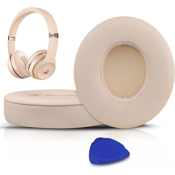 Ørepuder Udskiftning af puder til Beats Solo 2 & Solo 3 trådløse on-ear hovedtelefoner med blødt proteinlæder