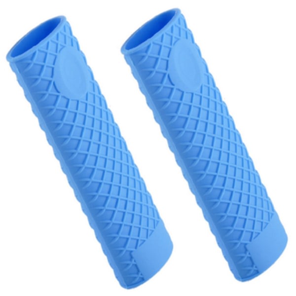 2-pack Värmeskydd i silikon för stekpannahandtag Blå Blue