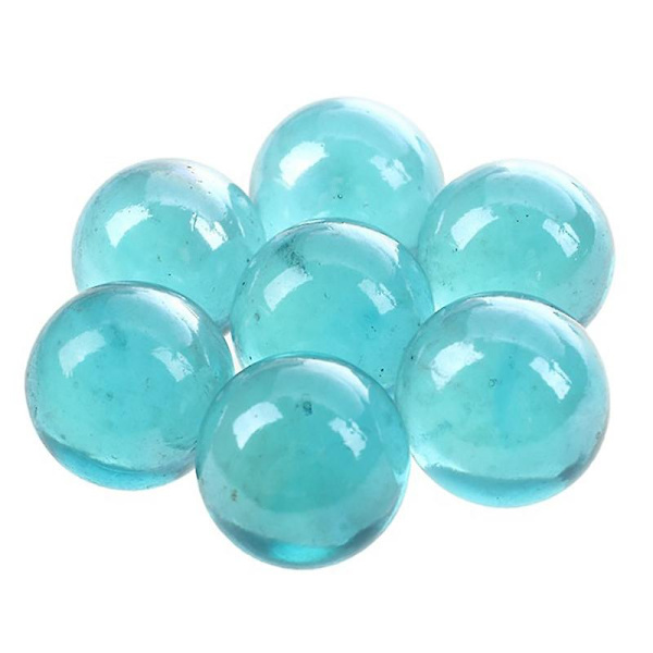 20 st kulor 16 mm glaskulor Knicker glaskulor dekoration färgnuggets leksak blå och genomskinlig