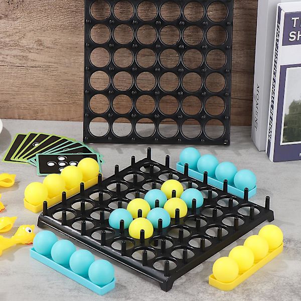 Hoppbollsspel för barn, familjefest, bordsstudsande leksaksspel 1 Pair Ball