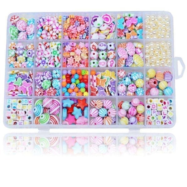 DIY - Pearl box - Acrylic beads - Mix - 500pcs - Jewelery making multicolour