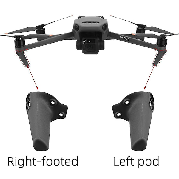 Etuvasemmalle ja takaoikealle laskeutumistelineen jalat Mavic 3/Mavic 3 Classic -lennokille