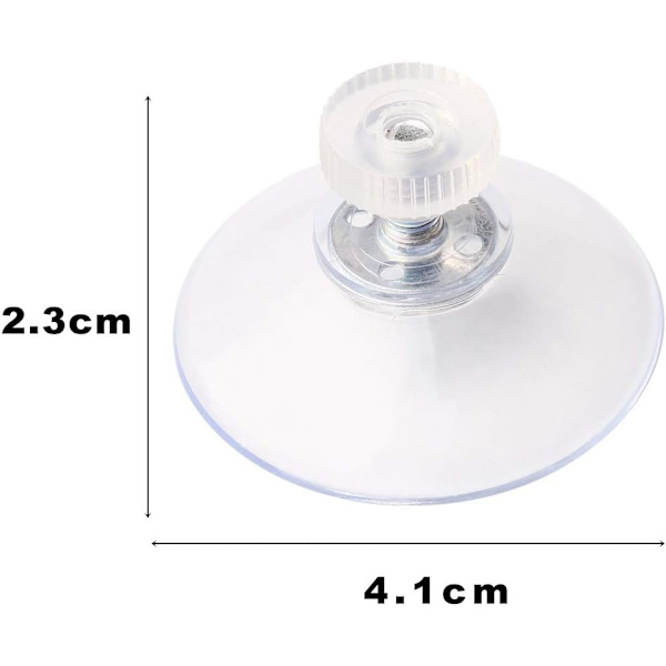 8 kpl imukuppia, 41 mm muoviset imukupit pyöreät kierteet imukupit knurled mutterilla läpinäkyvä päivittäiseen ripustukseen Erittäin vahva imukuppiteline