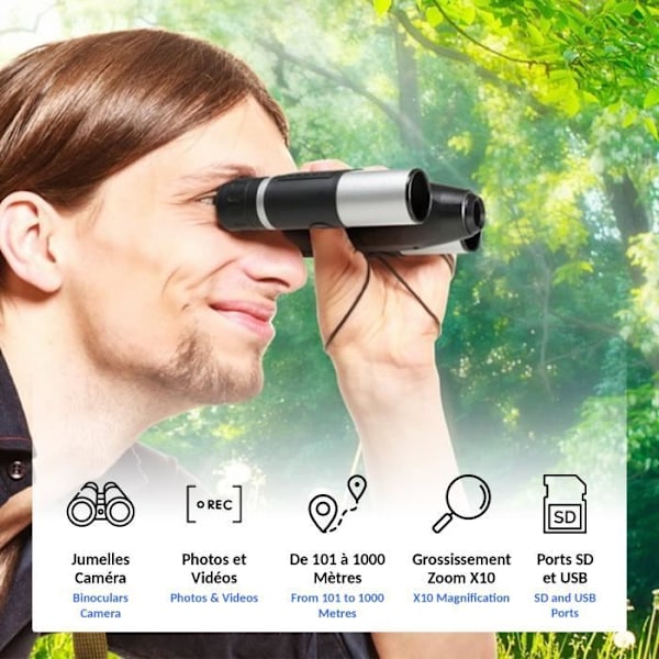 Digitaaliset kamerakiikarit – Tallentaa valokuvia ja videoita – 10x25 – 10x suurennus