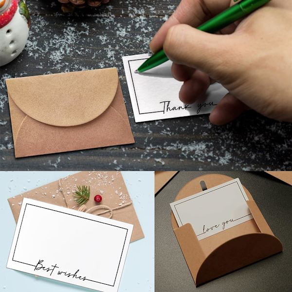 Tomme kort - 80 stk. 90x54 mm kort, beskedkort, gavekort, tomme visitkort, til DIY Grafitti-beskeder, DIY-kreationer Thank you