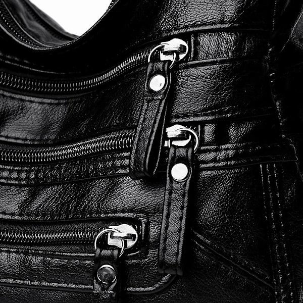 Modetaske til kvinder Messenger taske Kvinders skuldertaske Taske til modne kvinder Moder taske - Sort
