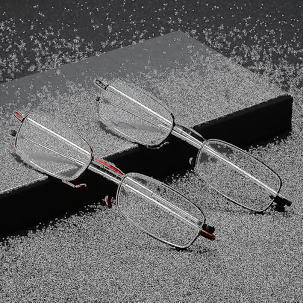 Säkra passform Armless Ultralight Fällbara Läsglasögon Med Universal Pod Case (hy)